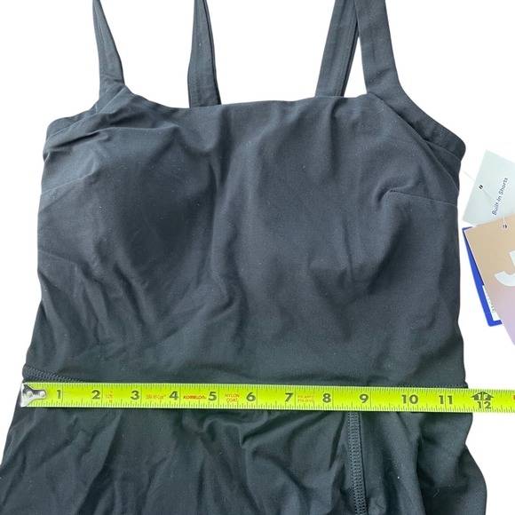 JoyLab Womens Black Active Exercise Dress Built-in Shorts Square Neck XS NEW - Picture 4 of 12